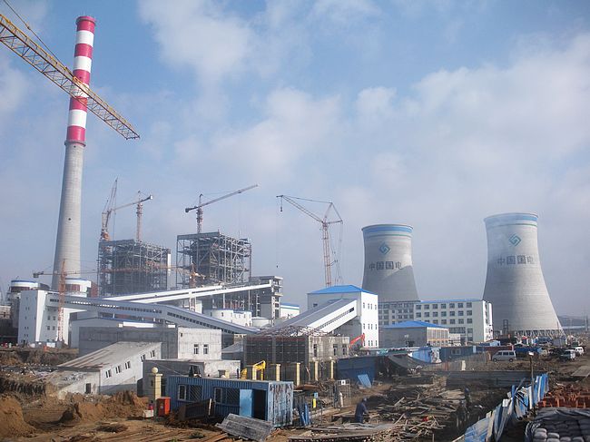 中国国电吉林热电厂施工现场